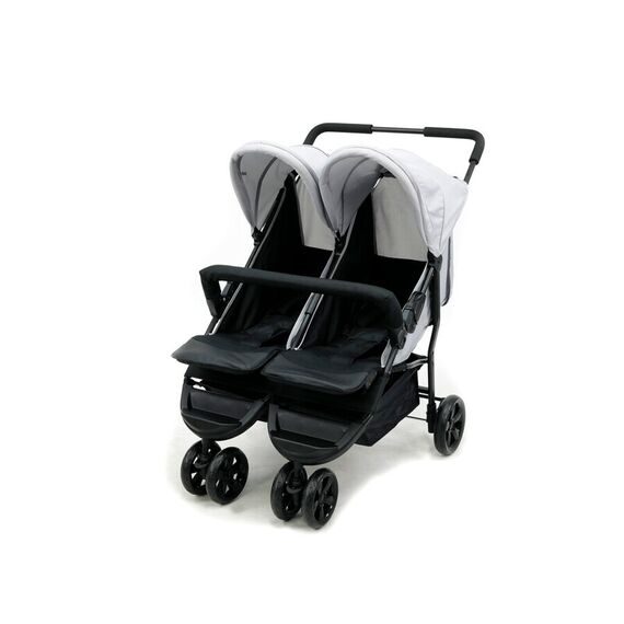 Carucior sport pentru gemeni Asalvo DOUBLE DINAMIC Anthracite, Culoare: Alb/Gri - poza 10 - ExclusivMAG.ro