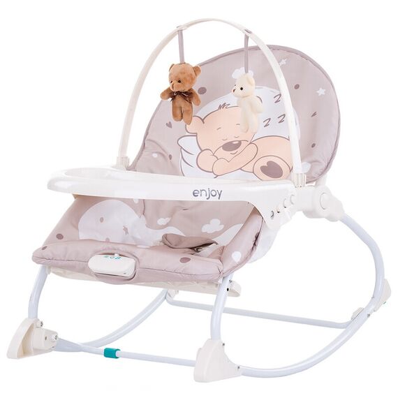 Scaunel balansoar Chipolino Enjoy beige, Culoare: Crem  - ExclusivMAG.ro
