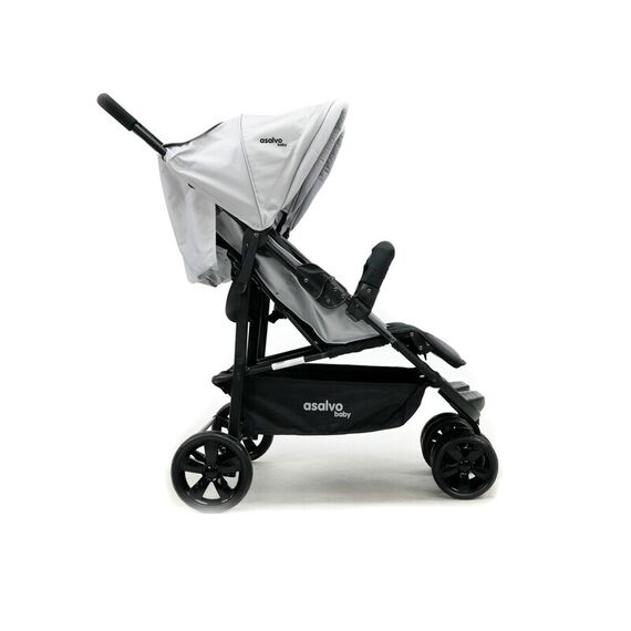 Carucior sport pentru gemeni Asalvo DOUBLE DINAMIC Anthracite, Culoare: Alb/Gri - poza 5 - ExclusivMAG.ro