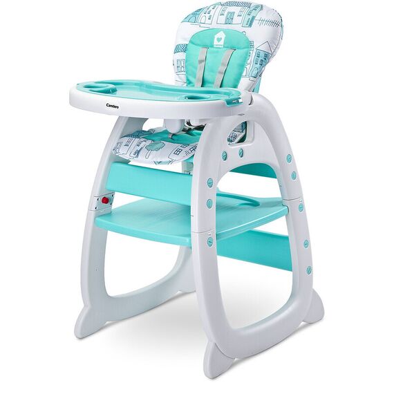 Scaun de masa transformabil Caretero HOMEE 2 in 1 Mint, Culoare: Turcoaz  - ExclusivMAG.ro