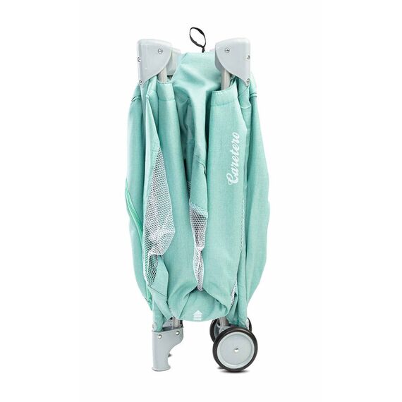 Patut pliant cu etaj intermediar Caretero BASIC PLUS Mint, Culoare: Turcoaz, Dimensiuni: 120x60 - poza 7 - ExclusivMAG.ro