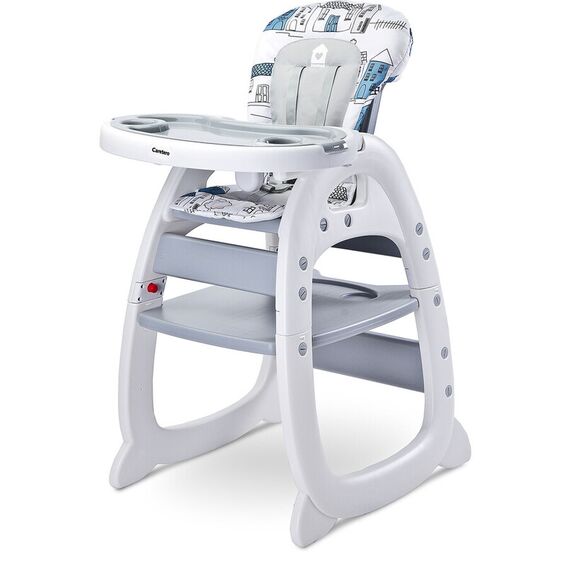 Scaun de masa transformabil Caretero HOMEE 2 in 1 Grey, Culoare: Gri  - ExclusivMAG.ro