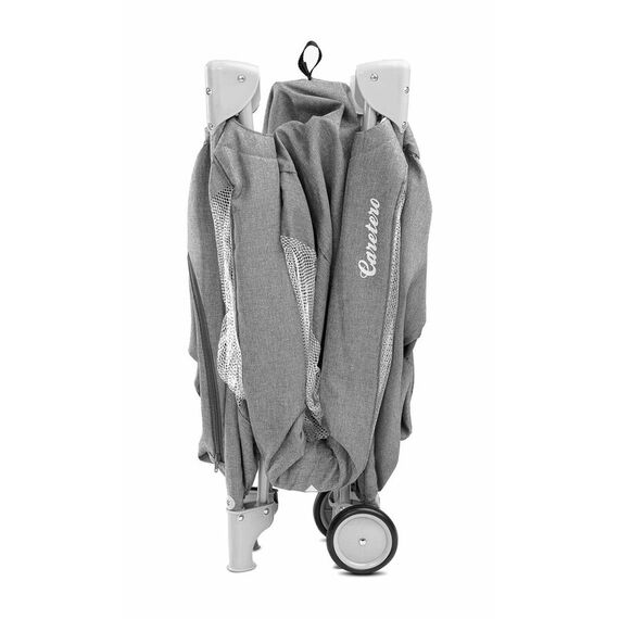 Patut pliant cu etaj intermediar Caretero BASIC PLUS Grey, Culoare: Gri deschis, Dimensiuni: 120x60 - poza 5 - ExclusivMAG.ro