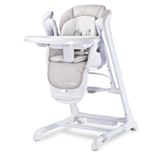 Scaun de masa cu leagan electric Caretero INDIGO 2 in 1 Light Grey, Culoare: Gri deschis  - ExclusivMAG.ro