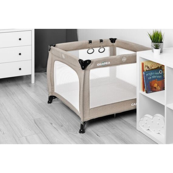 Tarc de joaca 83x83 cm Caretero QUADRA Maro, Culoare: Crem - poza 4 - ExclusivMAG.ro