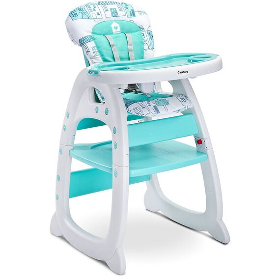 Scaun de masa transformabil Caretero HOMEE 2 in 1 Mint, Culoare: Turcoaz - poza 3 - ExclusivMAG.ro