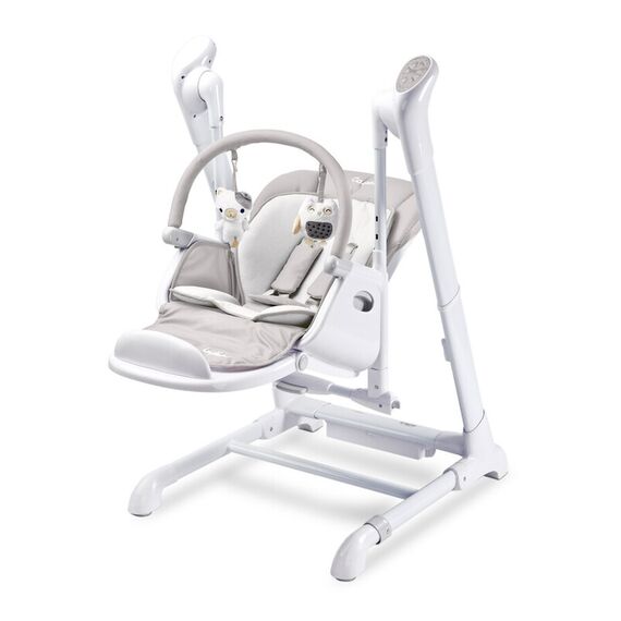 Scaun de masa cu leagan electric Caretero INDIGO 2 in 1 Light Grey, Culoare: Gri deschis - poza 5 - ExclusivMAG.ro