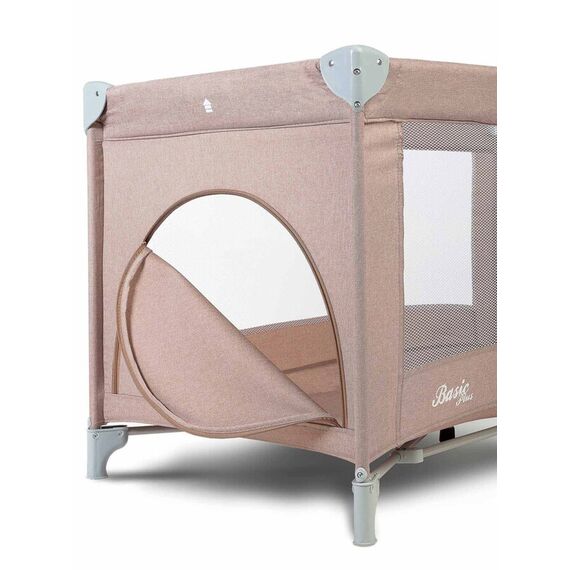 Patut pliant cu etaj intermediar Caretero BASIC PLUS Beige, Culoare: Crem, Dimensiuni: 120x60 - poza 3 - ExclusivMAG.ro
