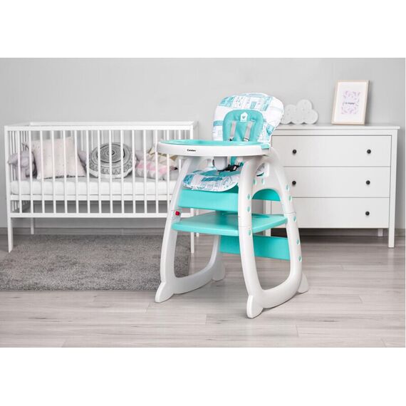 Scaun de masa transformabil Caretero HOMEE 2 in 1 Mint, Culoare: Turcoaz - poza 9 - ExclusivMAG.ro