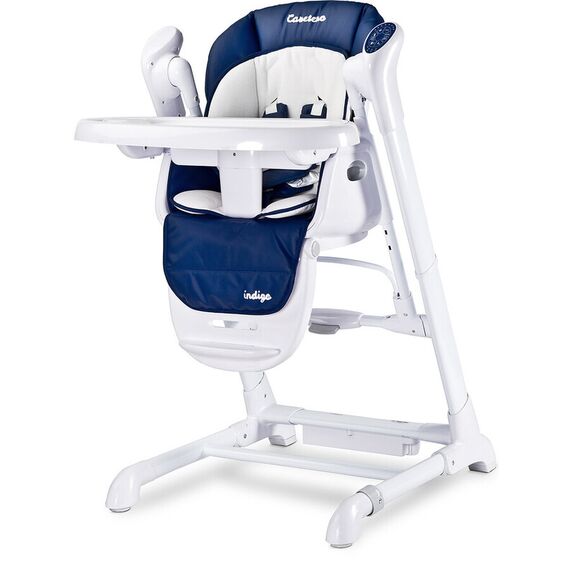 Scaun de masa cu leagan electric Caretero INDIGO 2 in 1 Navy, Culoare: Albastru  - ExclusivMAG.ro