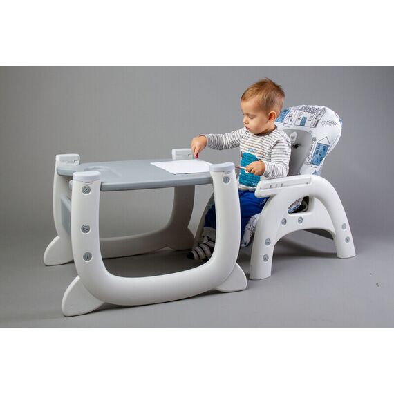 Scaun de masa transformabil Caretero HOMEE 2 in 1 Mint, Culoare: Turcoaz - poza 4 - ExclusivMAG.ro