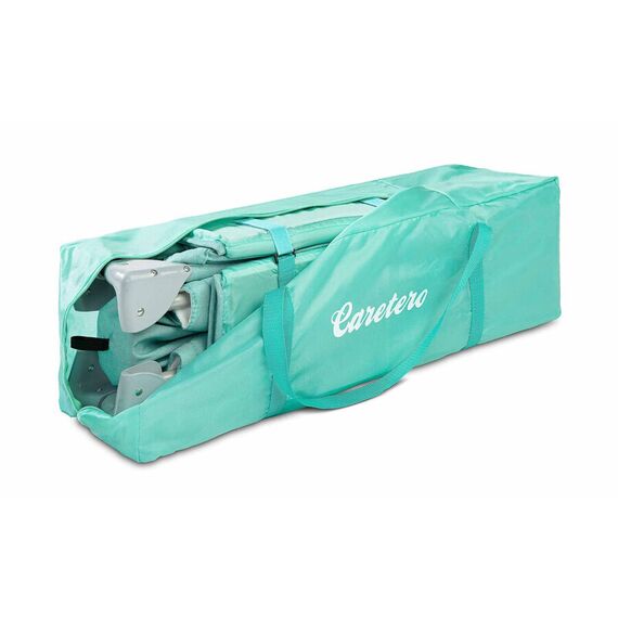 Patut pliant cu etaj intermediar Caretero BASIC PLUS Mint, Culoare: Turcoaz, Dimensiuni: 120x60 - poza 5 - ExclusivMAG.ro