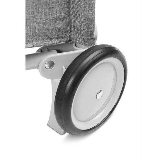 Patut pliant cu etaj intermediar Caretero BASIC PLUS Grey, Culoare: Gri deschis, Dimensiuni: 120x60 - poza 6 - ExclusivMAG.ro