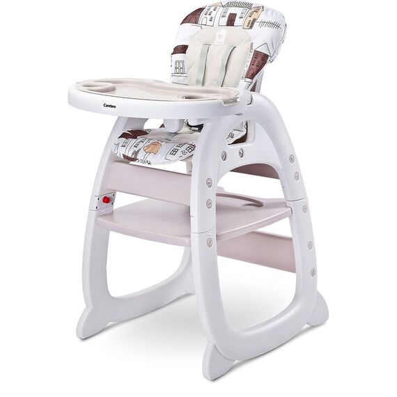 Scaun de masa transformabil Caretero HOMEE 2 in 1 Beige, Culoare: Crem  - ExclusivMAG.ro