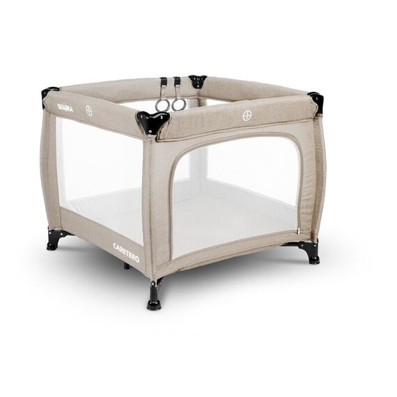 Tarc de joaca 83x83 cm Caretero QUADRA Maro, Culoare: Crem  - ExclusivMAG.ro