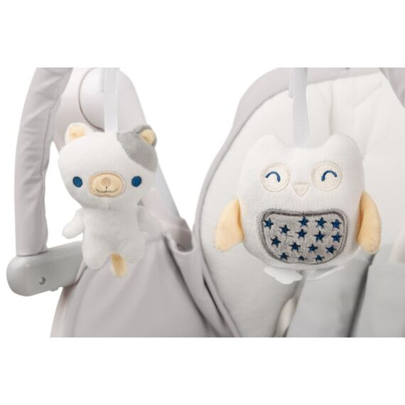 Scaun de masa cu leagan electric Caretero INDIGO 2 in 1 Light Grey, Culoare: Gri deschis - poza 6 - ExclusivMAG.ro