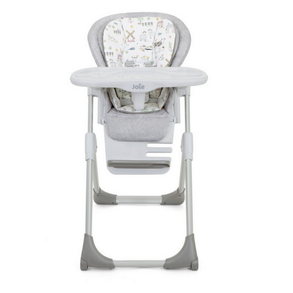Scaun de masa Joie Mimzy 2 in 1 Farm Friends, Culoare: Alb/Gri  - ExclusivMAG.ro