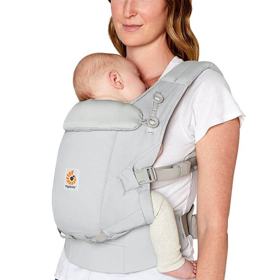 Marsupiu Ergobaby Adapt Soft Touch Cotton Pearl Grey, Culoare: Gri deschis - poza 3 - ExclusivMAG.ro