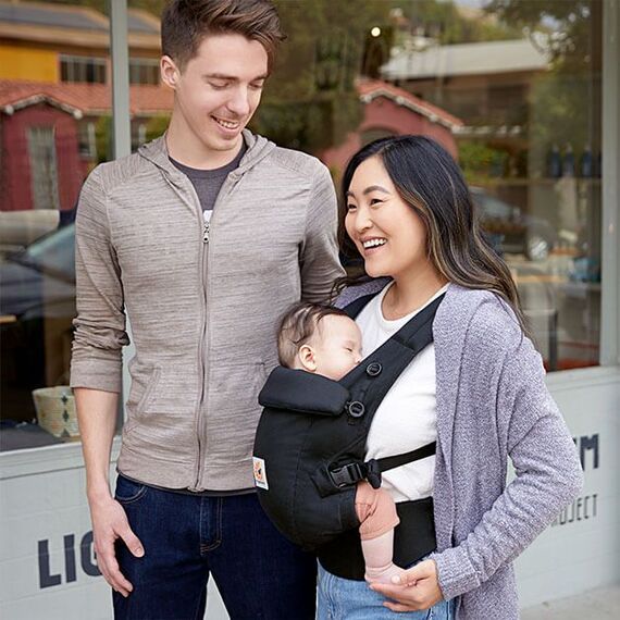 Marsupiu Ergobaby Adapt Soft Touch Cotton Onix Black, Culoare: Negru - poza 5 - ExclusivMAG.ro