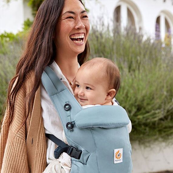Marsupiu Ergobaby Adapt Soft Touch Cotton Slate Blue, Culoare: Blue - poza 5 - ExclusivMAG.ro