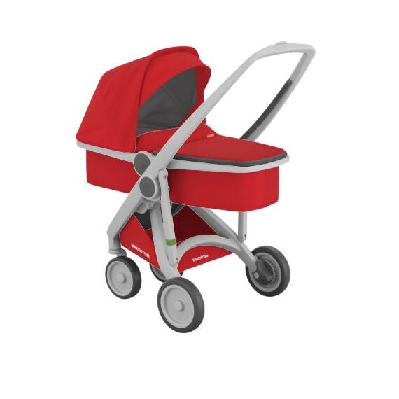 Carucior 2 In 1, Greentom, 100% Ecologic, Grey Red, Culoare: Rosu - poza 5 - ExclusivMAG.ro