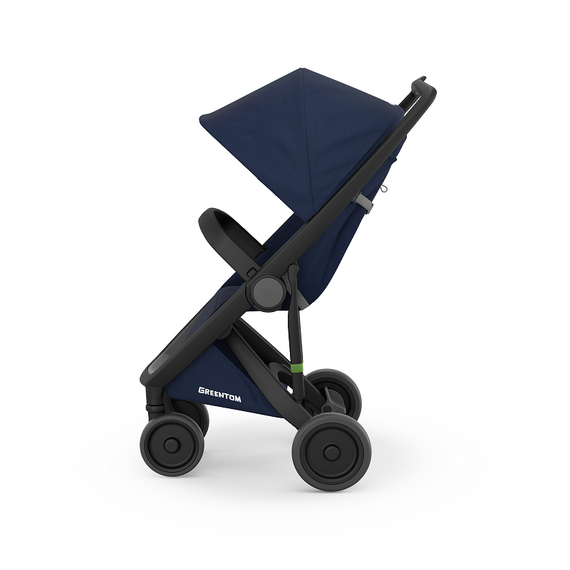 Carucior, Greentom, Classic Upp, 100% Ecologic, Black Blue, Culoare: Albastru - poza 4 - ExclusivMAG.ro