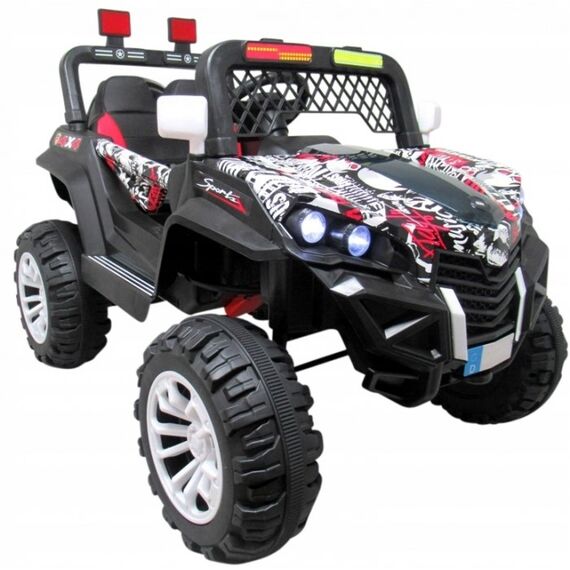 Masinuta electrica cu telecomanda 4 X 4 Buggy X7 R-Sport - Alb, Culoare: Alb/Negru  - ExclusivMAG.ro