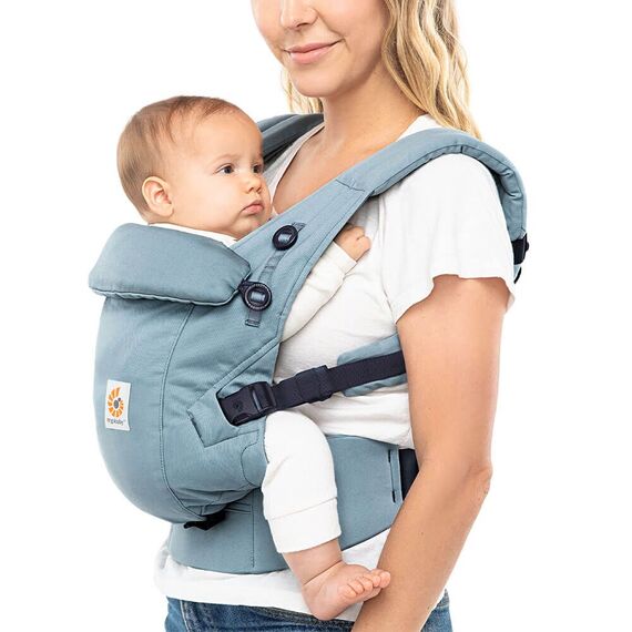 Marsupiu Ergobaby Adapt Soft Touch Cotton Slate Blue, Culoare: Blue - poza 3 - ExclusivMAG.ro
