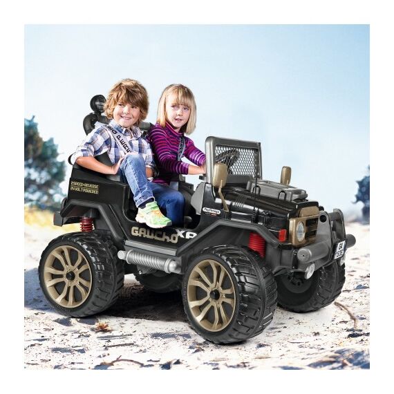 Masina Peg Perego Gaucho XP, 24V, 3 ani +, Negru/Maro - poza 2 - ExclusivMAG.ro