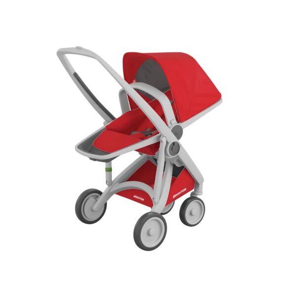 Carucior 2 In 1, Greentom, 100% Ecologic, Grey Red, Culoare: Rosu - poza 3 - ExclusivMAG.ro