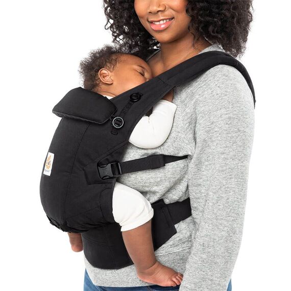 Marsupiu Ergobaby Adapt Soft Touch Cotton Onix Black, Culoare: Negru - poza 2 - ExclusivMAG.ro