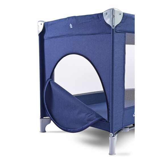 Patut pliant cu etaj intermediar Caretero BASIC PLUS Navy, Culoare: Albastru, Dimensiuni: 120x60 - poza 5 - ExclusivMAG.ro