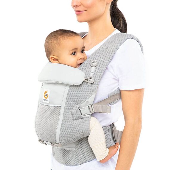 Marsupiu Ergobaby Adapt Soft Flex Mesh Pearl Grey, Culoare: Gri deschis - poza 4 - ExclusivMAG.ro