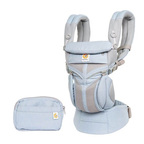 Marsupiu Ergobaby Omni 360 Cool Air Mesh Chambray, Culoare: Blue - poza 2 - ExclusivMAG.ro
