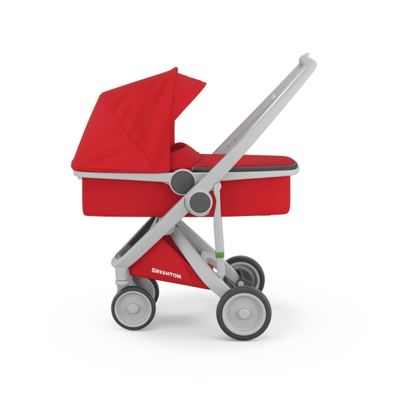 Carucior 2 In 1, Greentom, 100% Ecologic, Grey Red, Culoare: Rosu - poza 4 - ExclusivMAG.ro