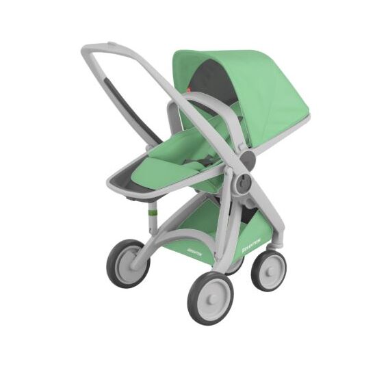 Carucior 2 In 1, Greentom, 100% Ecologic, Grey Mint, Culoare: Turcoaz - poza 4 - ExclusivMAG.ro