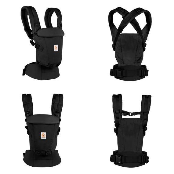 Marsupiu Ergobaby Adapt Soft Touch Cotton Onix Black, Culoare: Negru - poza 3 - ExclusivMAG.ro