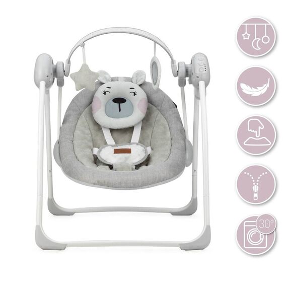 Leagan pentru bebelusi, MoMi LISS Bear Pink, Culoare: Roz - poza 4 - ExclusivMAG.ro