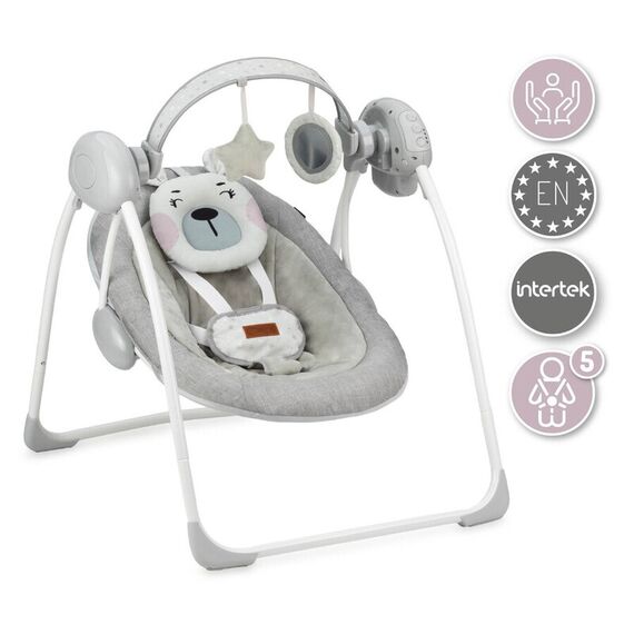 Leagan pentru bebelusi, MoMi LISS Bear Pink, Culoare: Roz  - ExclusivMAG.ro