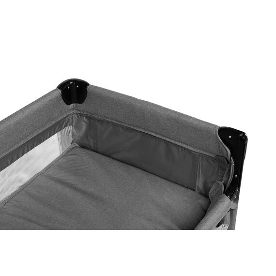 Patut pliabil cu etaj suplimentar si laterala reglabila Caretero ESTI Grafit, Culoare: Gri, Dimensiuni: 120x60 - poza 5 - ExclusivMAG.ro