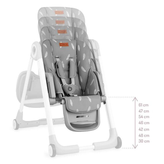Scaun de masa copii Momi Luxuria, Piele ecologica, Light Grey, Culoare: Gri deschis - poza 6 - ExclusivMAG.ro