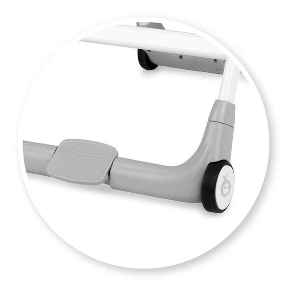 Scaun de masa copii Momi Luxuria, Piele ecologica, Light Grey, Culoare: Gri deschis - poza 5 - ExclusivMAG.ro
