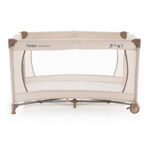 Patut pliant 1 nivel ZOPA Caravan Baby Beige, Culoare: Crem, Dimensiuni: 120x60 - poza 2 - ExclusivMAG.ro