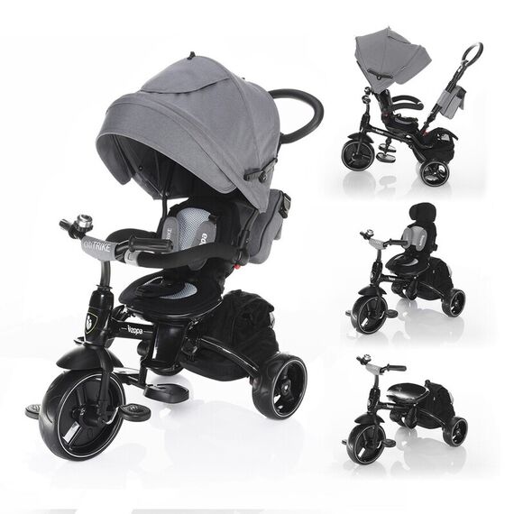 Tricicleta 6 moduri de utilizare ZOPA Citi Trike Foggy Grey, Culoare: Gri  - ExclusivMAG.ro