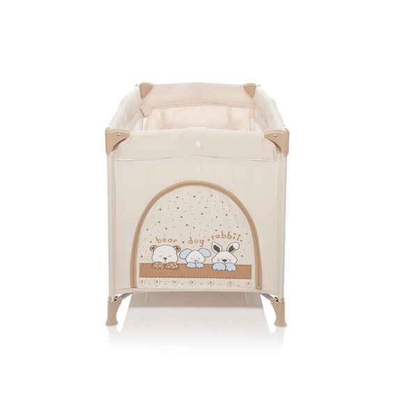 Patut pliant 2 nivele ZOPA Nanny Animal Beige, Culoare: Crem - poza 3 - ExclusivMAG.ro