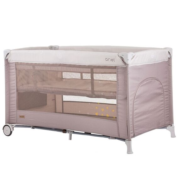 Patut pliabil Chipolino Ariel humus, Culoare: Crem, Dimensiuni: 120x60  - ExclusivMAG.ro