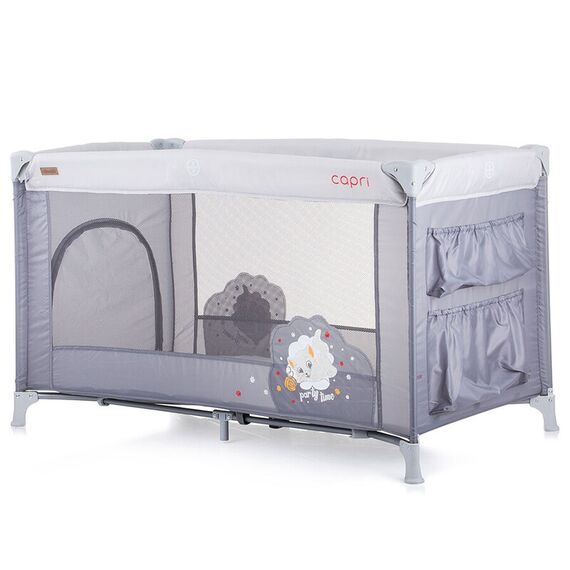 Patut pliabil Chipolino Capri platinum, Culoare: Gri, Dimensiuni: 120x60 - poza 3 - ExclusivMAG.ro