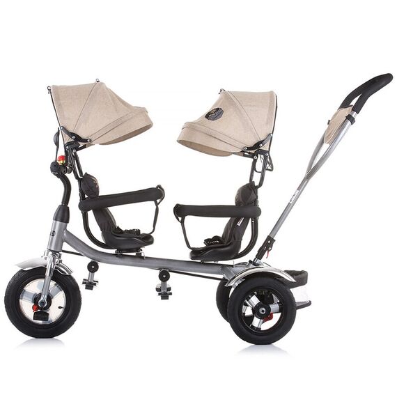 Tricicleta gemeni Chipolino 2Play vanilla, Culoare: Crem - poza 4 - ExclusivMAG.ro