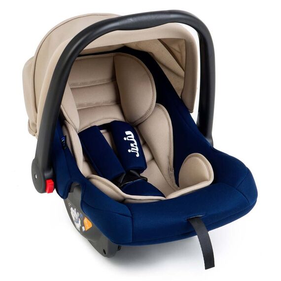 Cos Auto Juju Baby Boo, Bej-Bleumarin, Culoare: Blue, Grupa: 0-13kg (0 luni - 12 luni)  - ExclusivMAG.ro