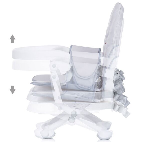 Inaltator scaun de masa Chipolino Lollipop platinum, Culoare: Alb/Gri - poza 5 - ExclusivMAG.ro